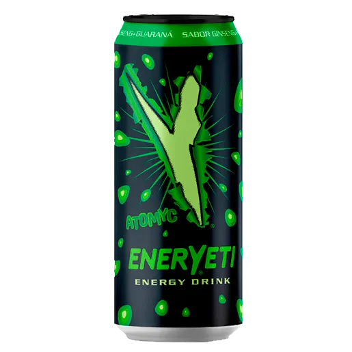 Eneryeti Atomyc Ginseng and Guarana 500ml carbonated energy drink with taurine, L-carnitine and 150mg caffeine