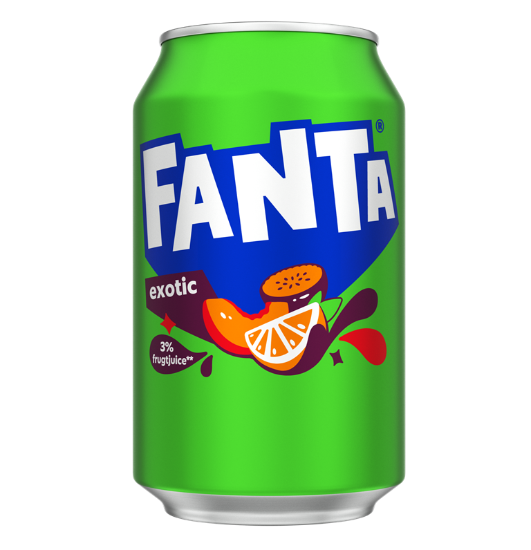 Fanta Exotic 330ml sparkling tropical fruit soft drink international soda can