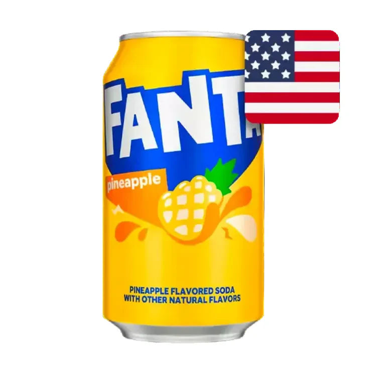 Fanta Pineapple American Soda 355ml tropical pineapple fizzy drink imported USA soft drink