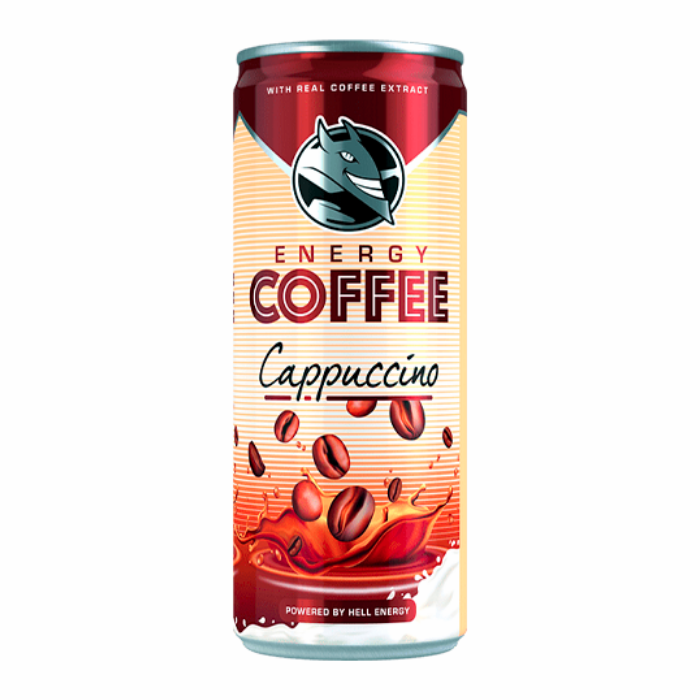 HELL Energy Coffee Cappuccino 250ml ready-to-drink milk coffee with 100mg caffeine
