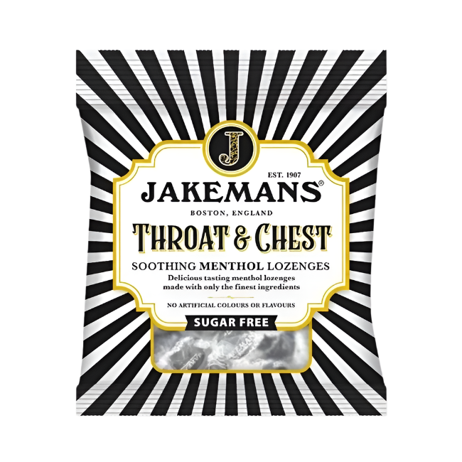 Throat & Chest Sugar Free Jakemans – Sugar‑Free Hard Candy