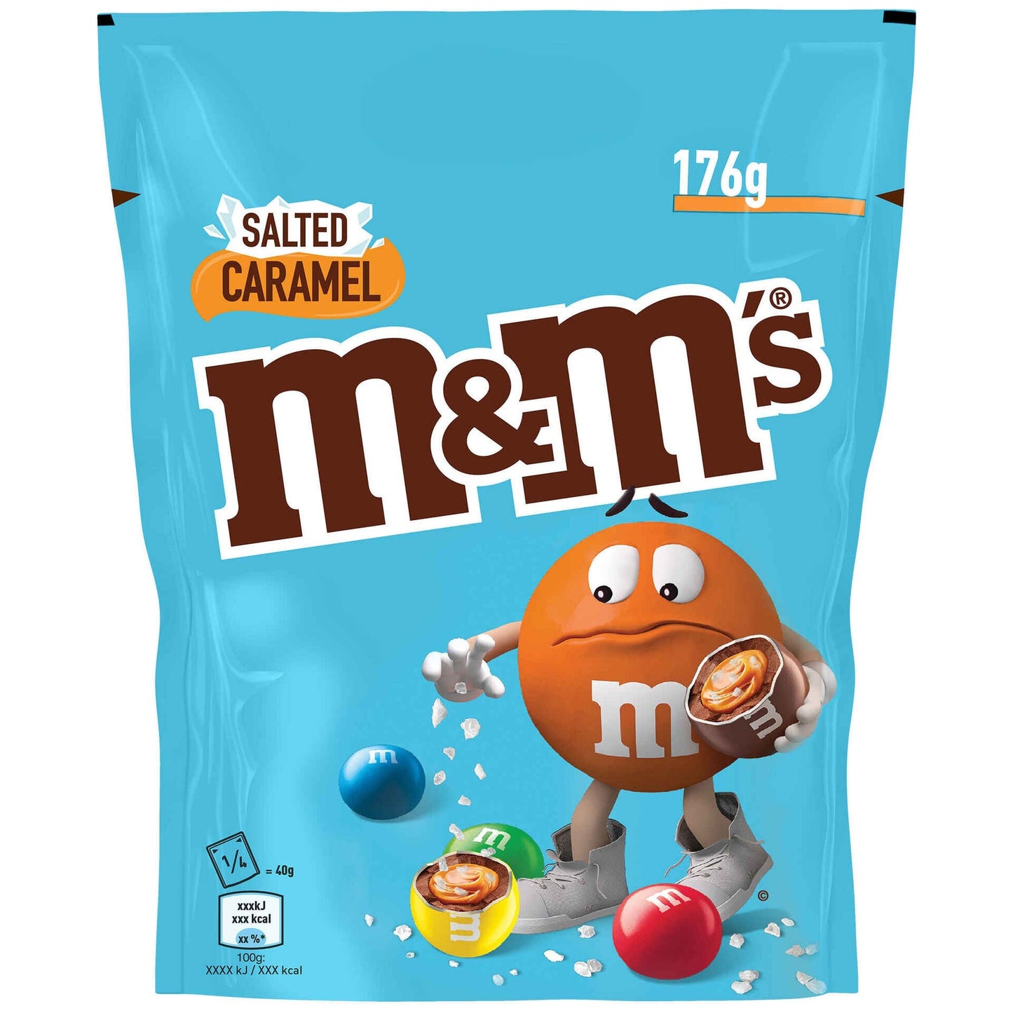 mms salted caramel chocolate dragees 176g colourful candy coated milk chocolate salted caramel share bag chocolate snacks