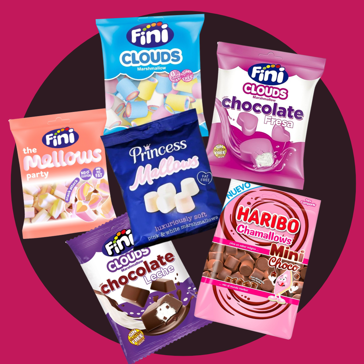 Sealed bags of the best marshmallows from top brands, ready to share or devour all to yourself.