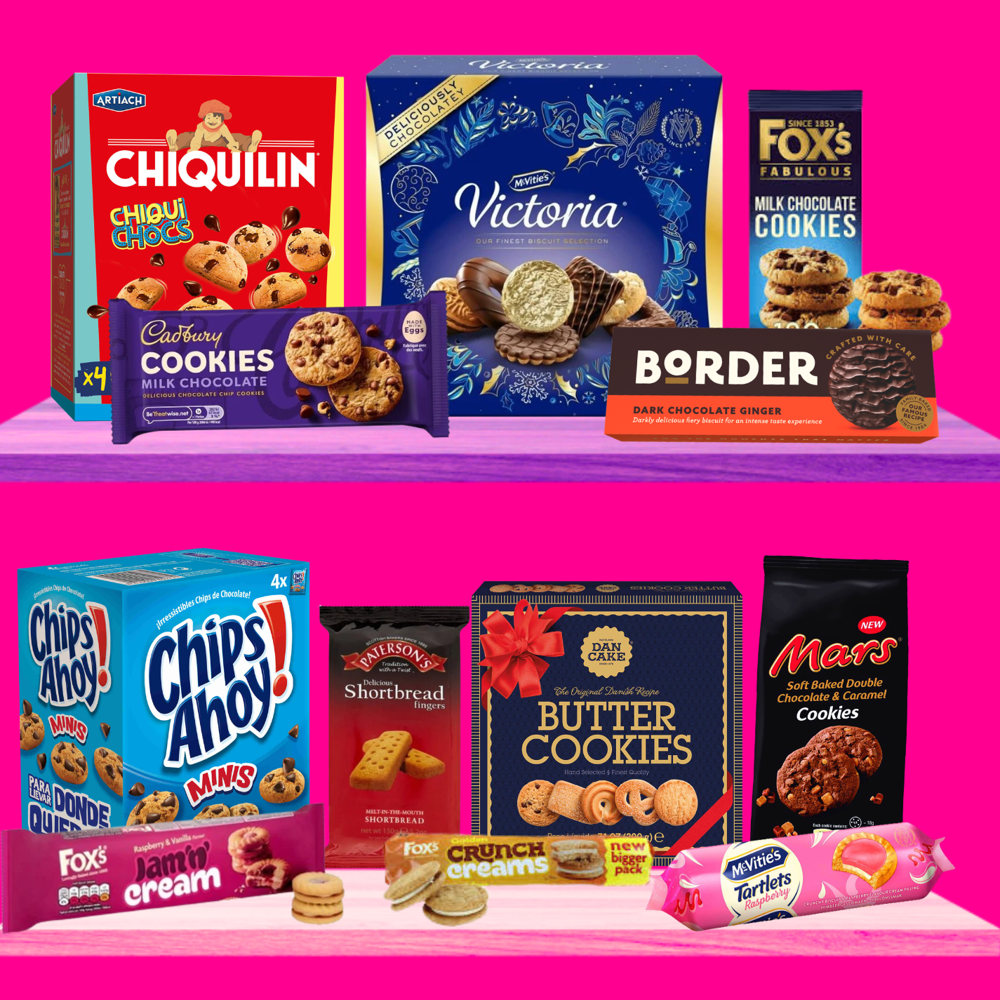 Cookies and Cake bestselling lunch boxes from top brands, ready to share or enjoy straight from the bag or box