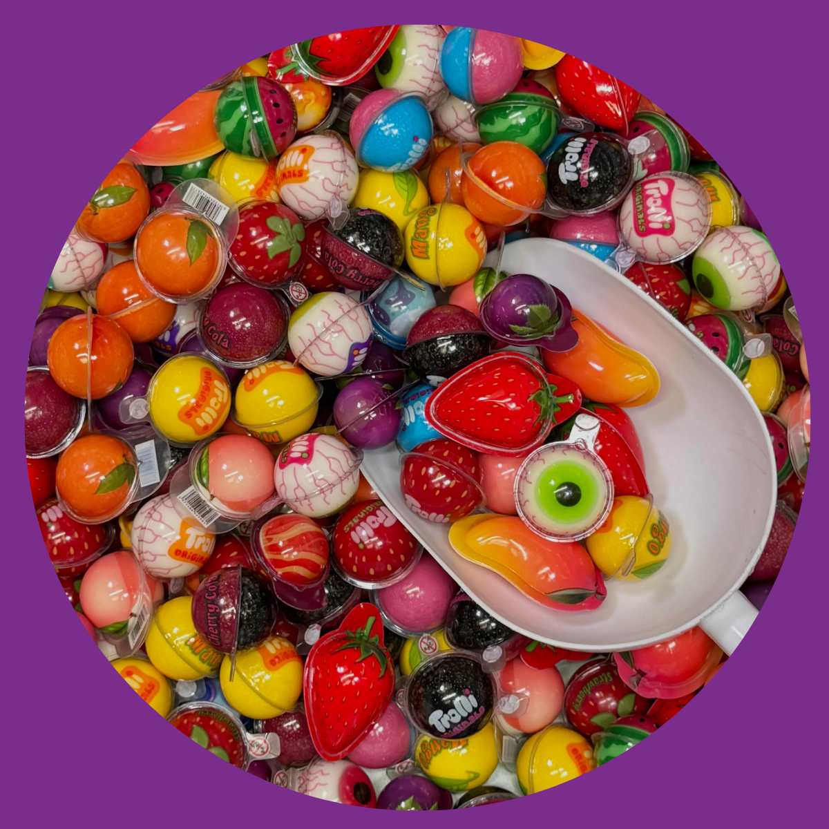 Shop Gummies with a surprise inside — shop our full range of liquid centre filled gummy sweets sold loose by weight at Yum Sweetie.
