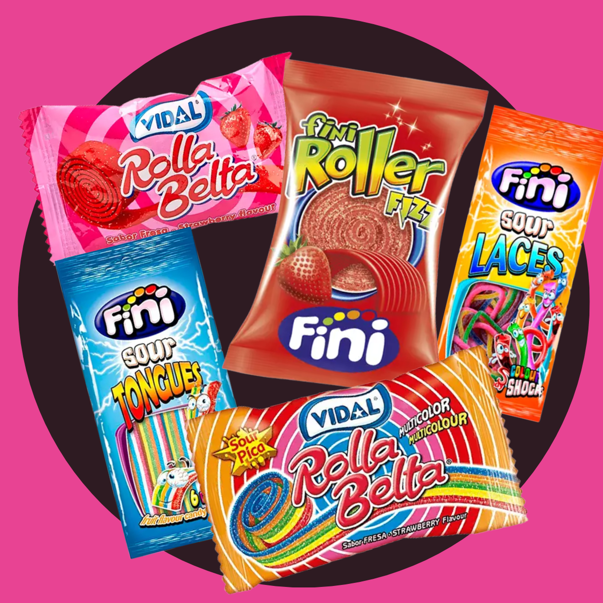 Shop for Ribbon and Lace Sweet Packets sealed bags of strawberry laces, apple laces and rainbow candy ribbons.