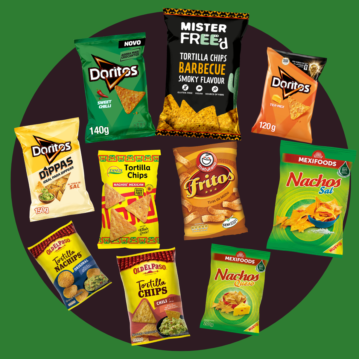Crunchy tortilla chips and corn crisps from the brands that do it best, perfect with dip or straight from the bag.