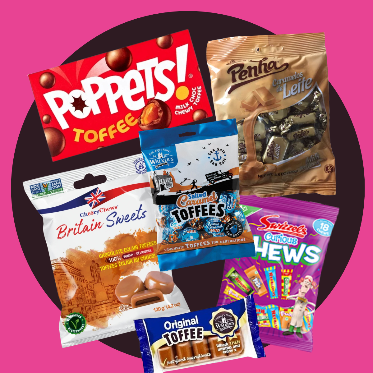 Shop Rich, chewy toffee sweets sealed in convenient bags from the brands you already know and love — shop our full range at Yum Sweetie.