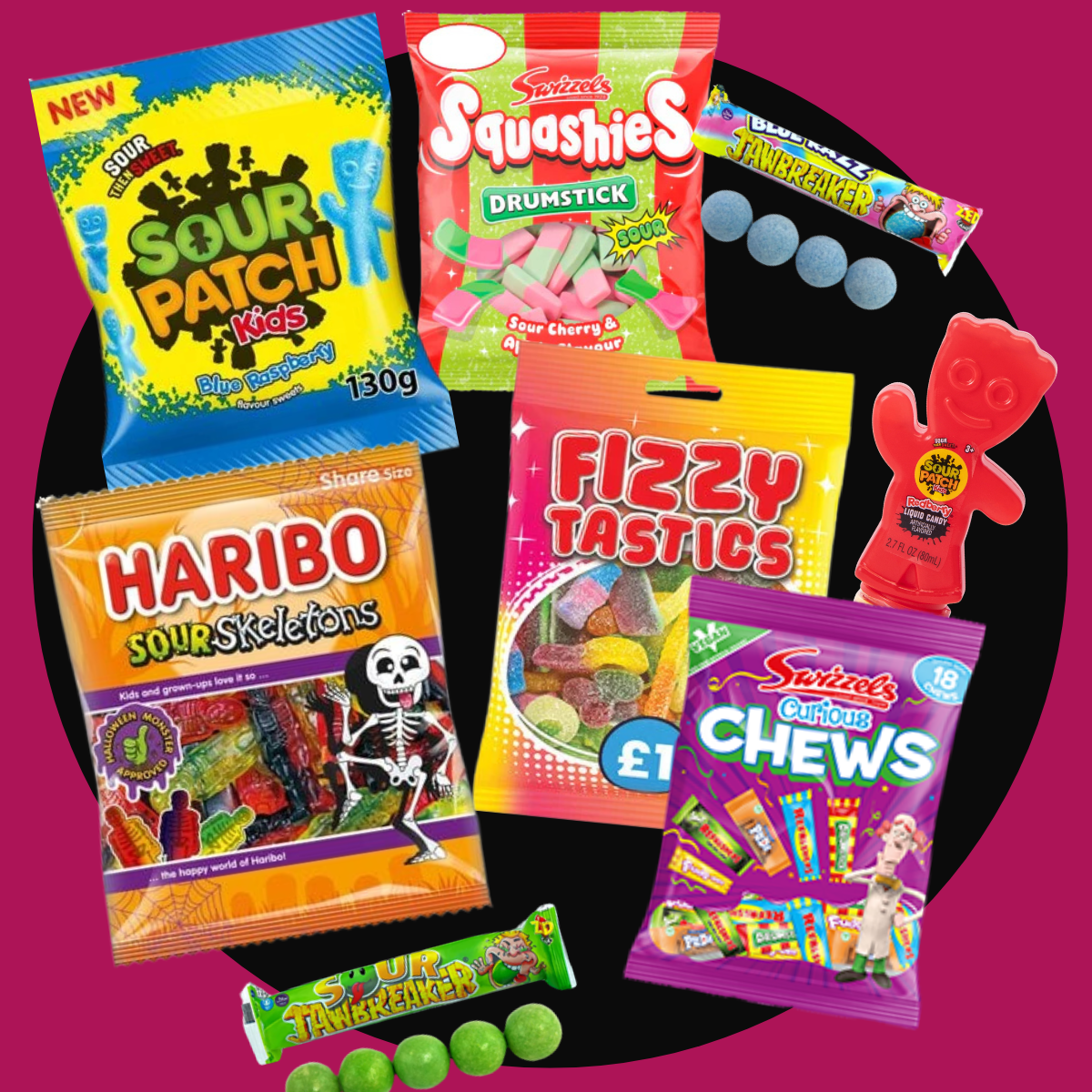 Bold tangy chews sealed in bags for anyone who likes their fruit sweets with a serious sour edge.