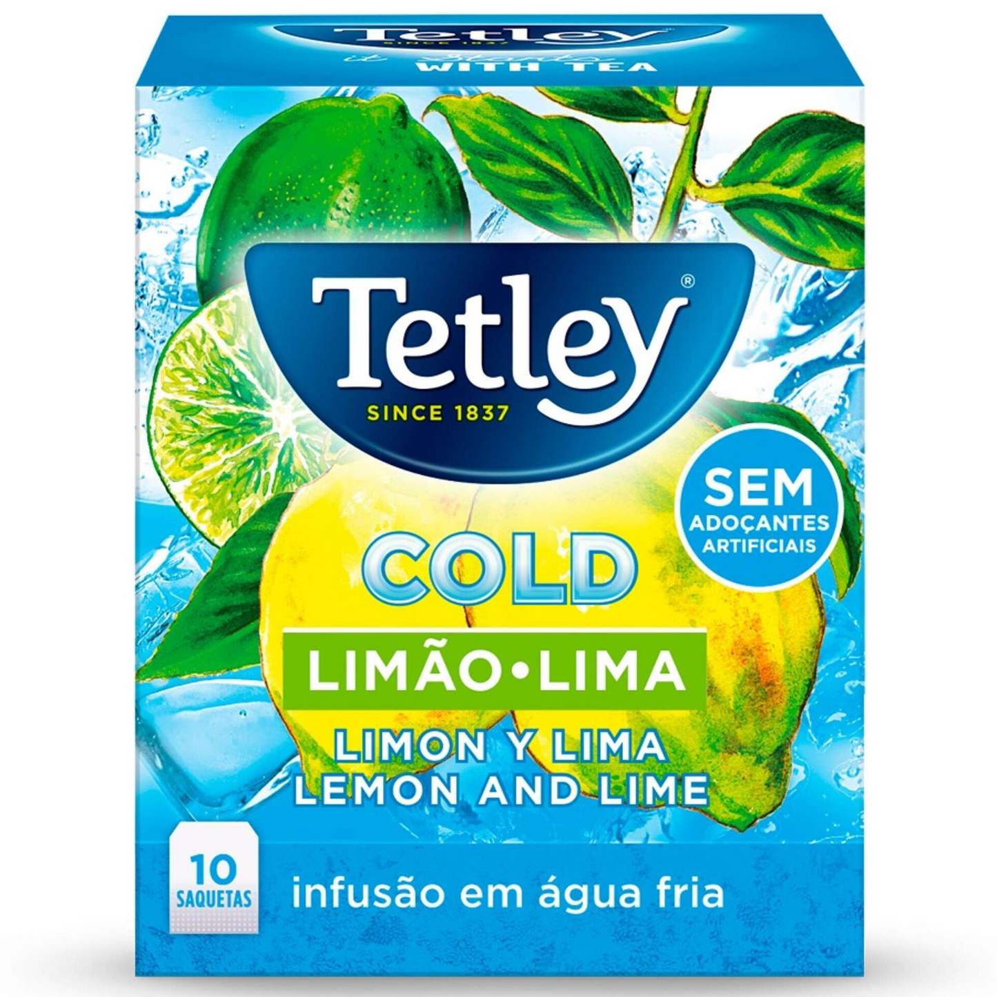 Tetley Zitrone und Limette Kalt-Teebeutel, Packung mit 10