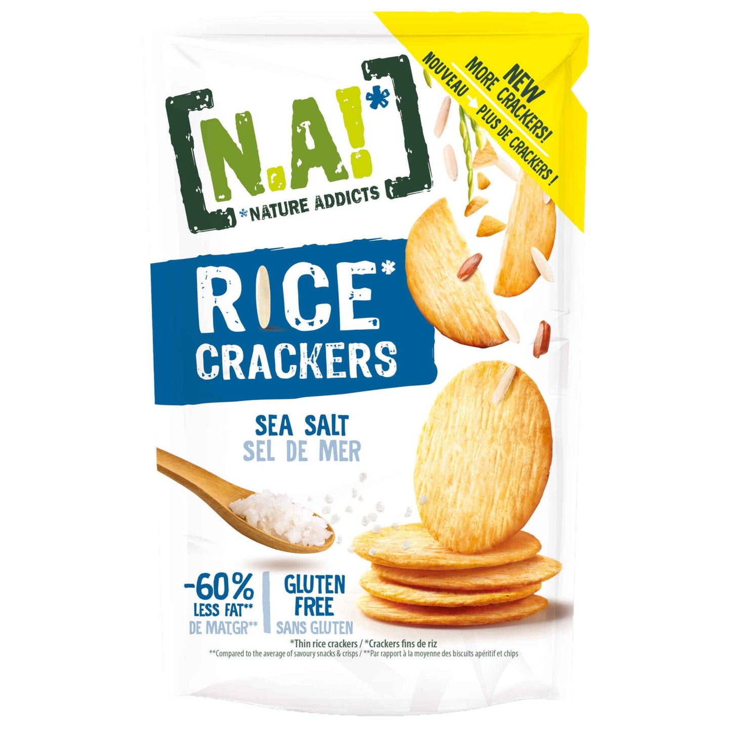 Nature Addicts Glutenfreie Reis-Cracker mit Salz 85g