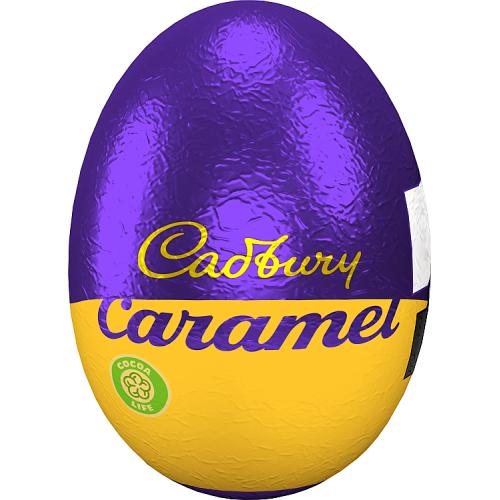 Cadbury Caramel Egg milk chocolate caramel filled Easter egg Chocolate and Snack Bars and Nougat Mini Chocolate Bars and Treats Caramel Chocolate Bars and Sweets Easter Chocolate and Eggs collection Festive