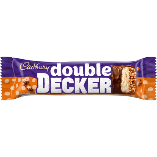 Cadbury Double Decker 54g chocolate bar caramel nougat crispy cereal British Cadbury milk chocolate snack bar