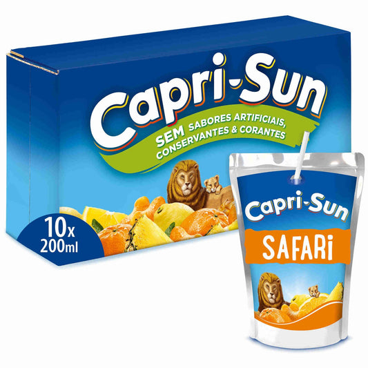 Capri Sun Safari Fruit Juice 10x200ml multipack fruit juice pouches lunch box drinks