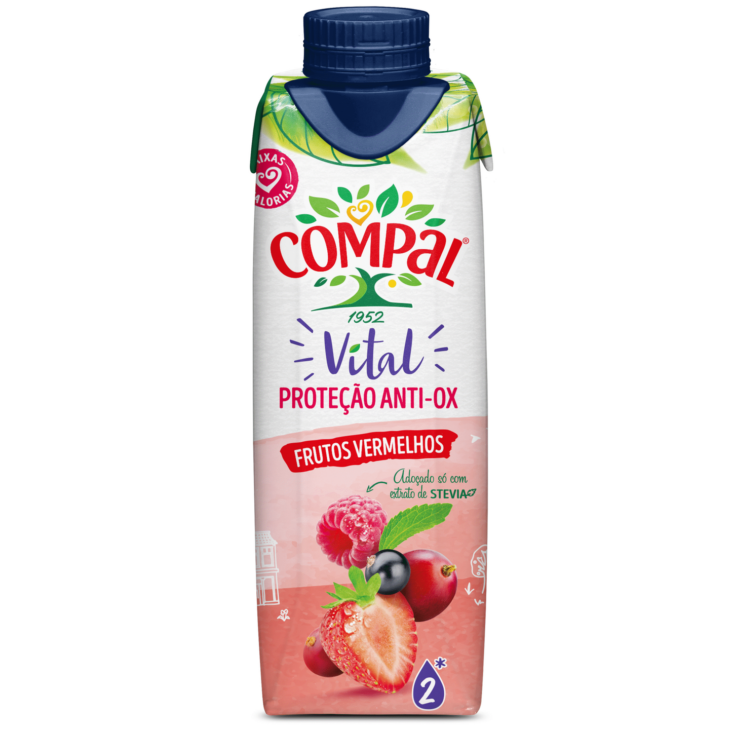 Compal Vital Anti Ox Red Fruit Nectar with Stevia 300ml fruit juice drink