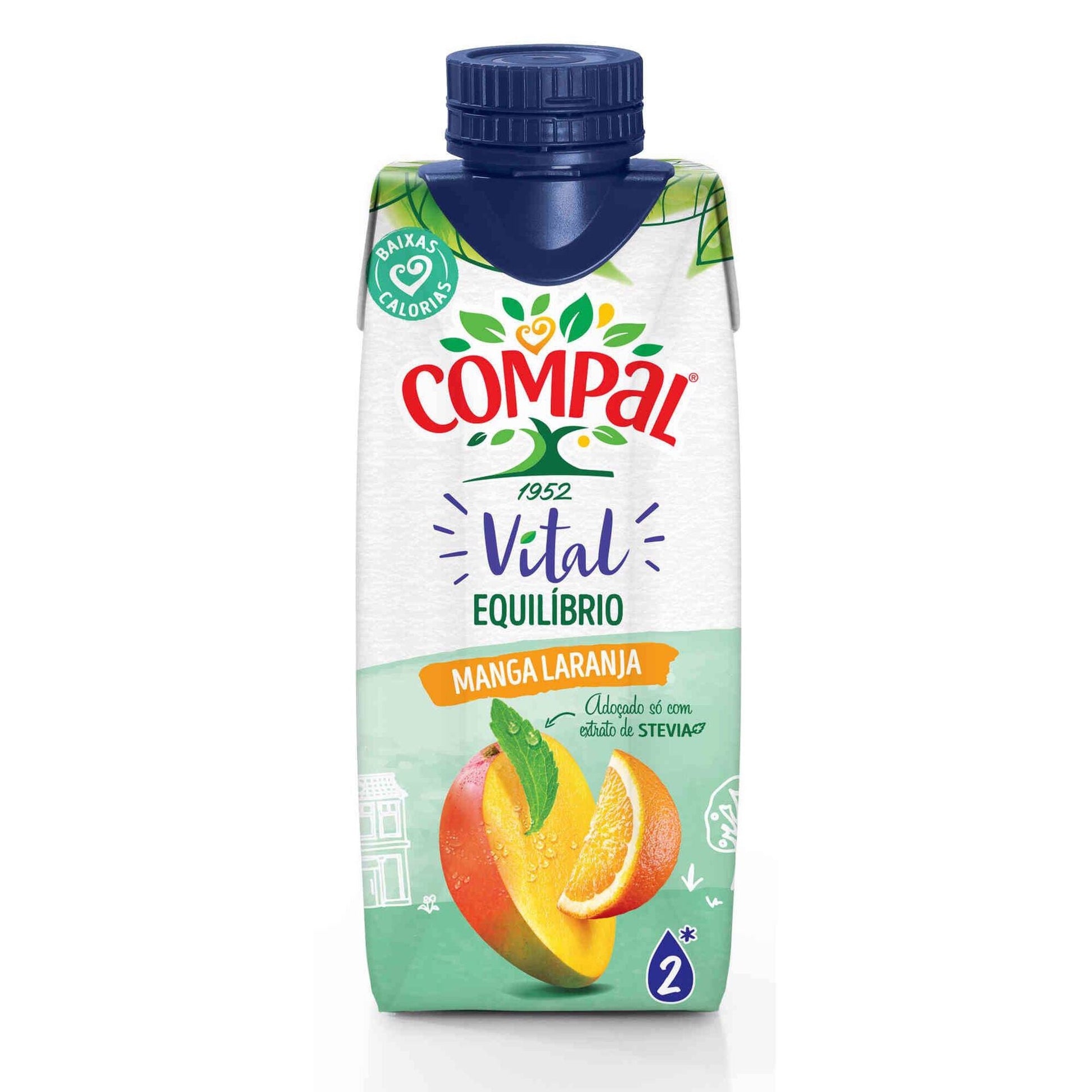 Compal Vital Balance Mango and Orange Nectar with Stevia 300ml low sugar fruit drink