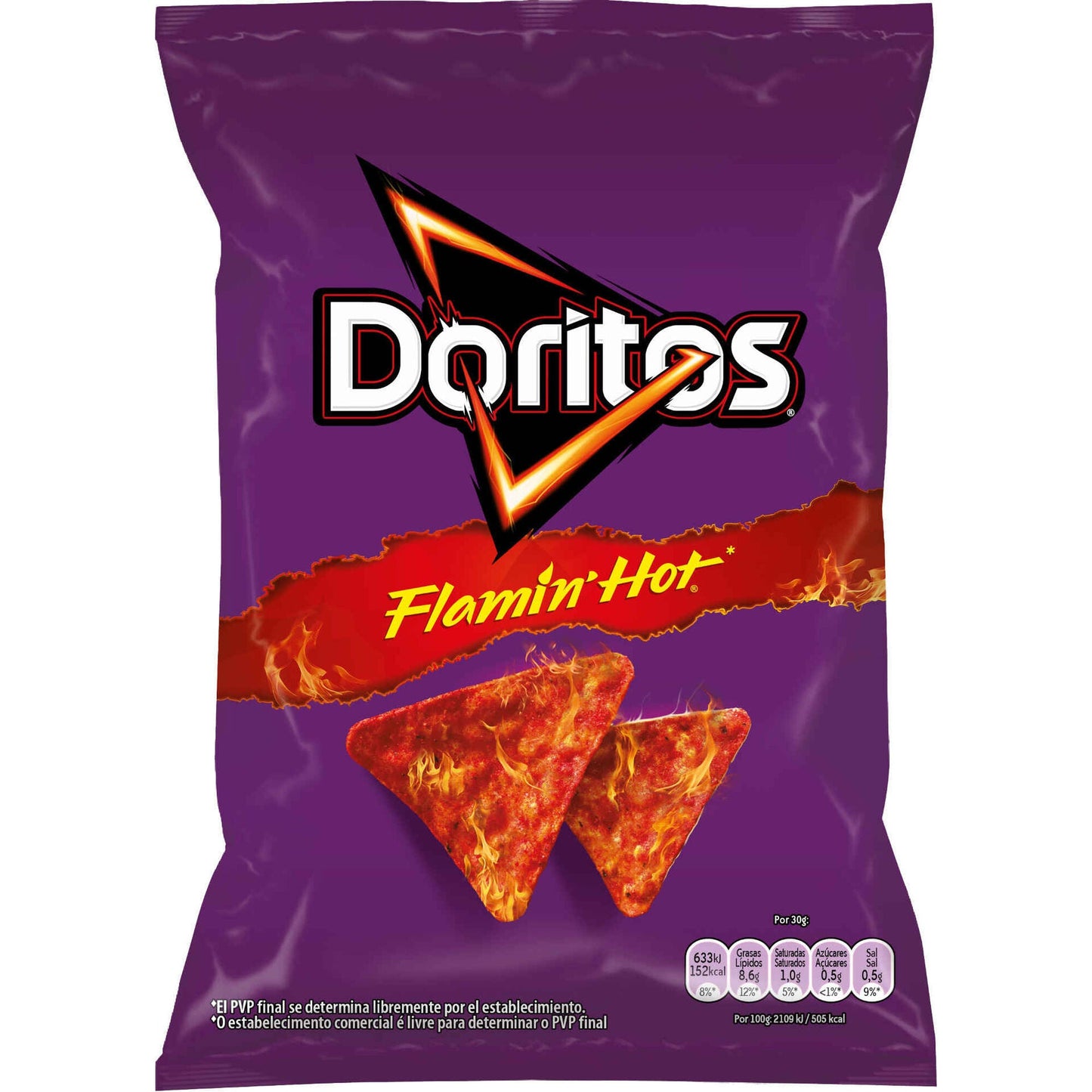Doritos Flamin’ Hot Corn Snacks 75 g spicy corn snacks Chips and Crisps Family Size Chips for Sharing Crunchy Savoury and Spicy Snacks