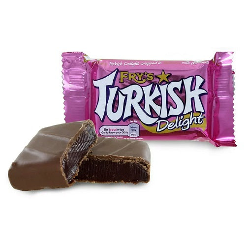 Frys Turkish Delight 51g rose flavoured chocolate bar British sweet snack treat