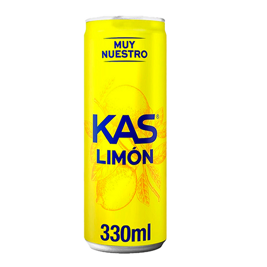 Kas Lemon 330ml lemon soda citrus soft drink fizzy beverage carbonated drink refreshing lemon soda Spain