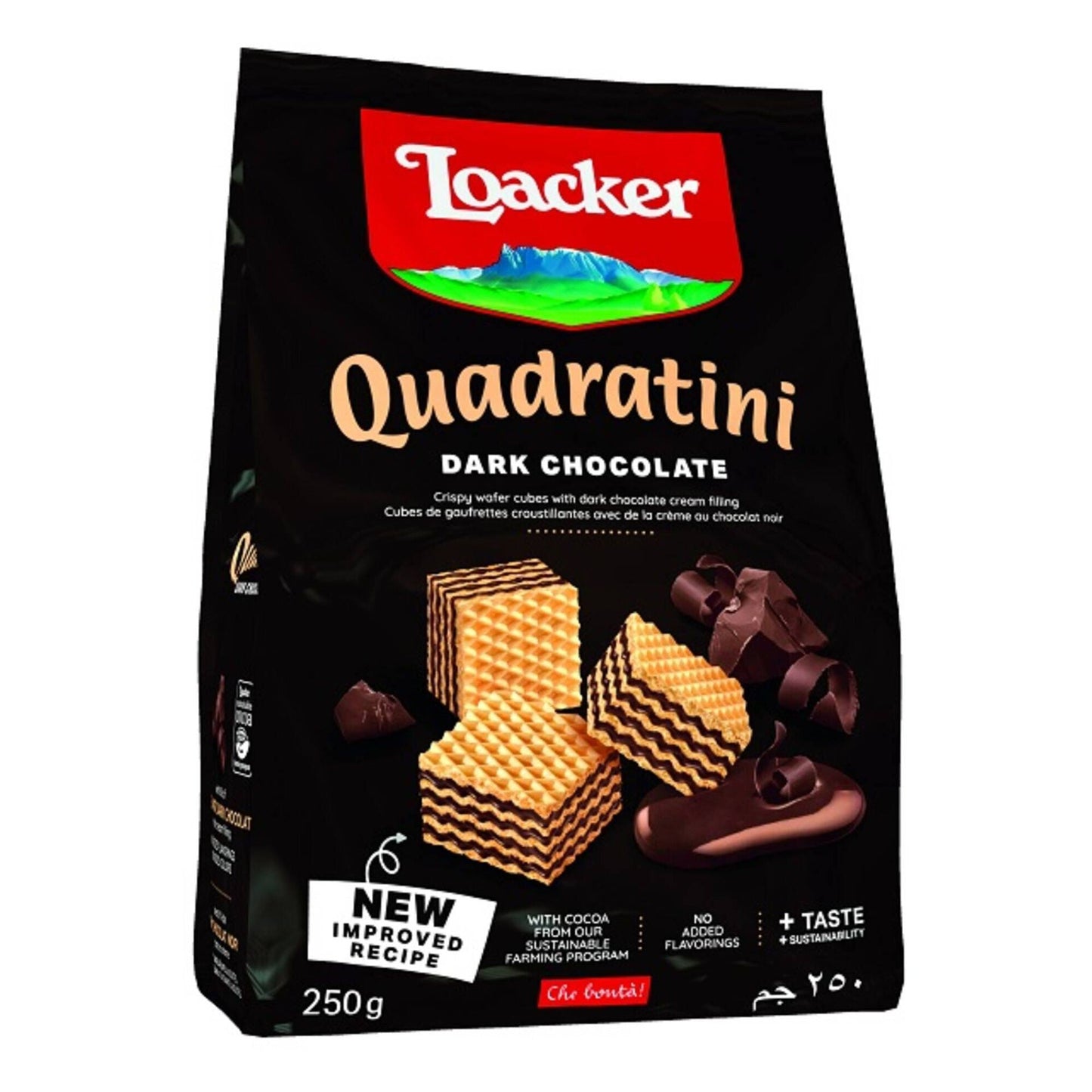 Loacker Chocolate and Stracciatella Wafers 150g pack – crispy Italian wafer biscuits with stracciatella cream and chocolate flakes – Cookies and Rusks – South African Products – Chocolate