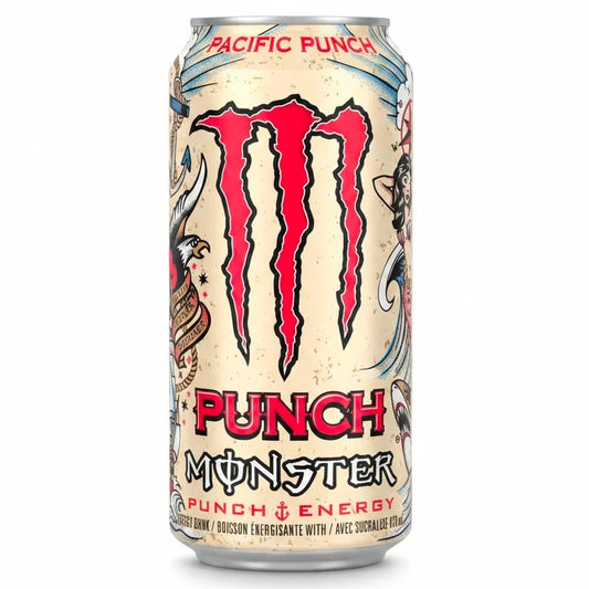 Monster Punch Pacific Punch Energy Drink 500ml tropical fruit punch caffeinated energy drink can