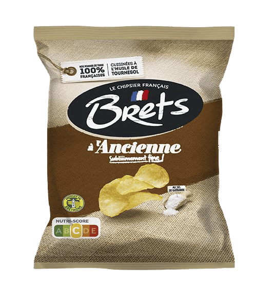 Old-Fashioned Brets Chips 25 g small pack classic salted French potato crisps Lunch Snack Size Chip Packets