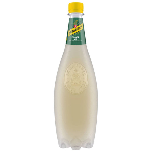 Schweppes Ginger Ale Carbonated Soft Drink 1L fizzy ginger soda bottle