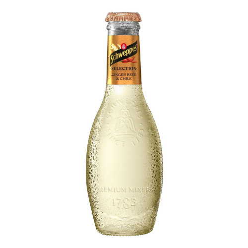 Schweppes premium mixer ginger beer 200ml glass bottle spicy ginger soft drink mixer carbonated