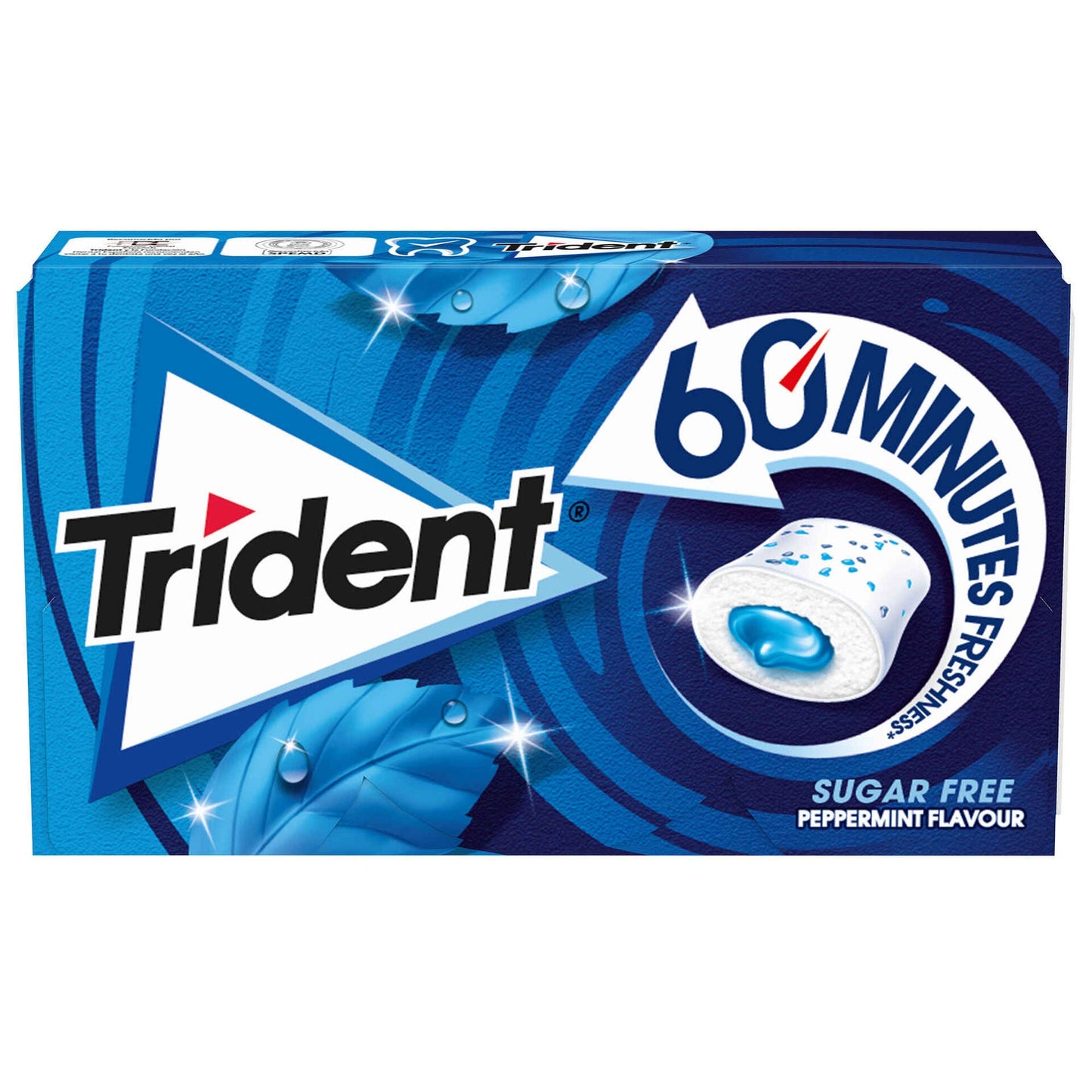 Chicle Trident Menta de Larga Duración 22g