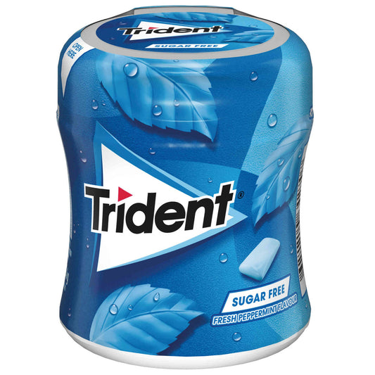 Trident Peppermint chewing gum 82.6g bottle sugar free mint gum bubblegum chewing and gum balls