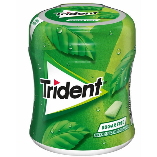 Trident Spearmint chewing gum 82.5g bottle sugar free mint gum bubblegum chewing and gum balls