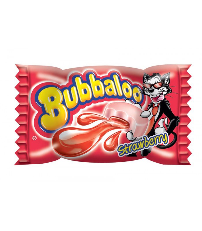 bubbaloo strawberry bubblegum 60 pieces liquid centre chewing gum strawberry gum