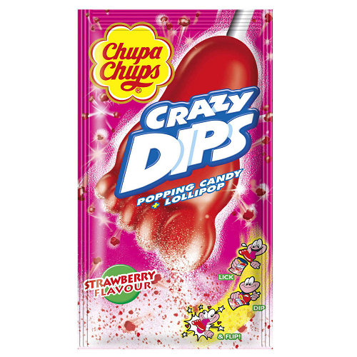 chupa chups crazy pop sherbet dip lollipop 14g fruity lollipop with fizzy sherbet powder novelty sweet shop candy stocking filler