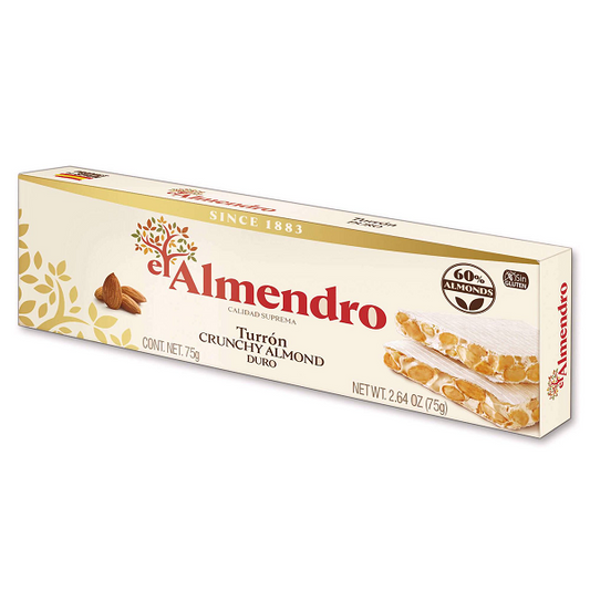 el almendro caramel hard nougat 75 g spanish almond turron easter festive sweet bar