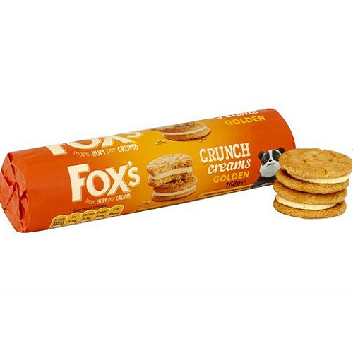 Fox’s Golden Crunch Creams – 200g Pack | Klassische britische Sandwich-Kekse mit süßer Vanillecreme