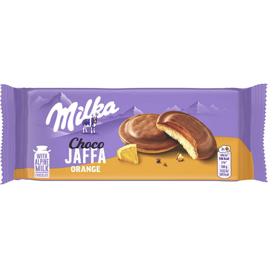 Milka Choco Orange Jaffa – 128g Pack Biskuitgebäck mit Orange und Schokolade