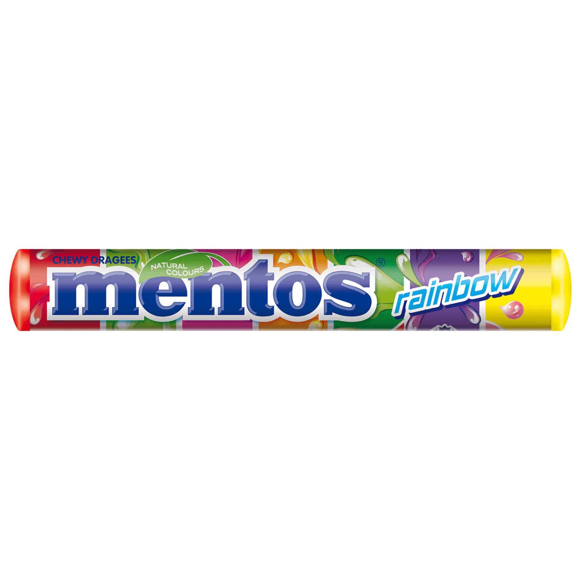 mentos rainbow roll 40g colourful fruity chewy candy sweets