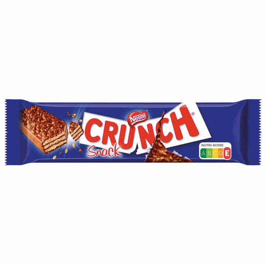 milk chocolate crunch snack 30g milk chocolate with crispy cereal pieces crunchy chocolate snack bar