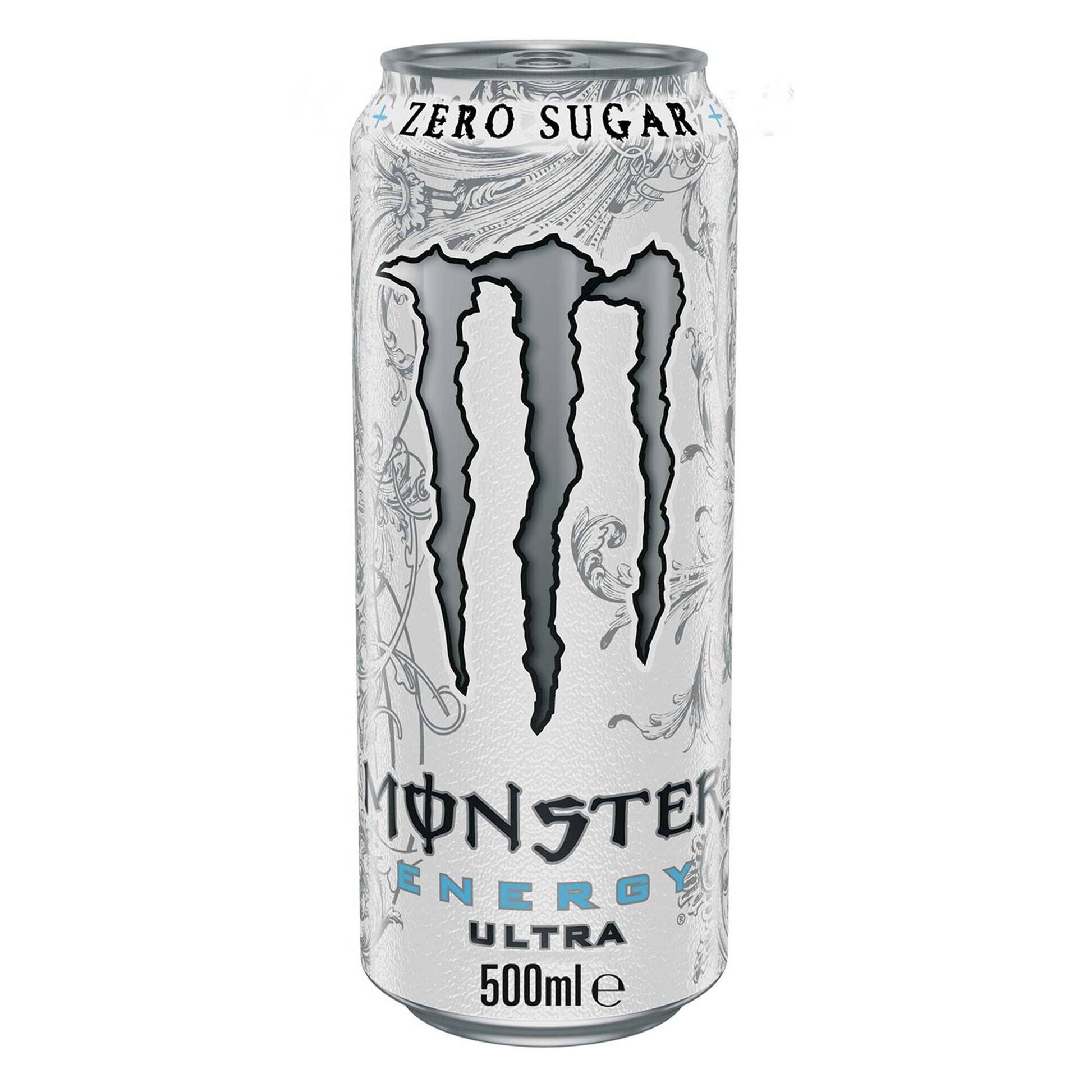 monster ultra white energy drink 500ml zero sugar citrus energy drink can