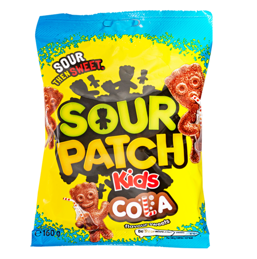 sour patch kids cola 130g chewy sour cola gummy sweets