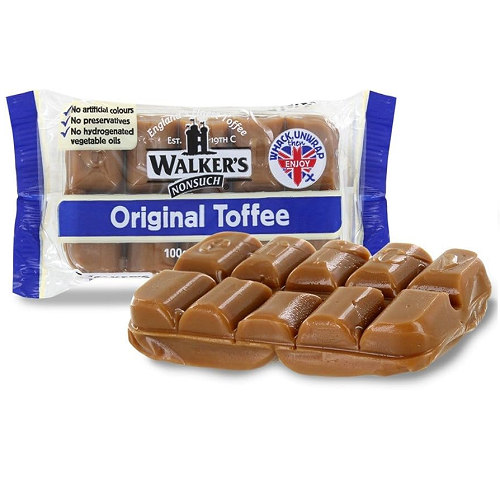 walkers original toffee 100g british creamy butter toffee slab retro sweets traditional confectionery