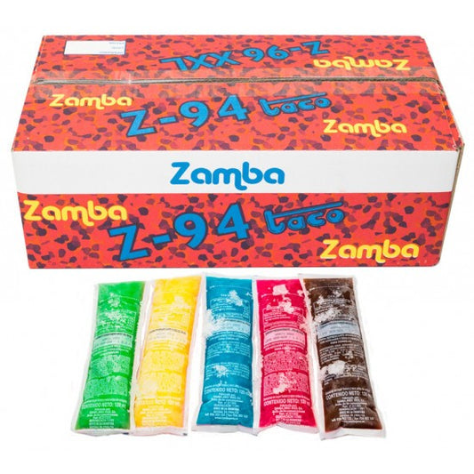 zamba taco ice lolly freeze pops 95ml pack of 10 fruity liquid candy freezer ice pops colourful sweets